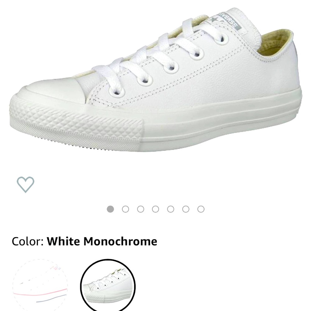 White Monochrome Chuck Taylor All Star Sneakers Converse 6.5 mens, 8.5 womens